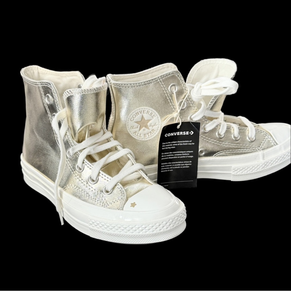 NWT Converse Gold Metallic Womens All Star Chuck Taylor Basketball Sneakers Sz 6